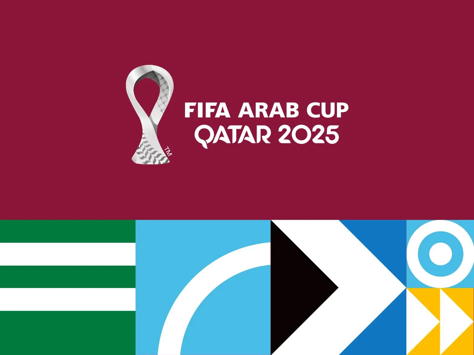 DOHA, QATAR - DECEMBER 18: The FIFA Arab Cup Winner's Trophy is seen in VVIP Hospitality at Al Bayt Stadium on December 18, 2021 in Al Khor, Qatar. (Photo by Simon Holmes - FIFA/FIFA via Getty Images)